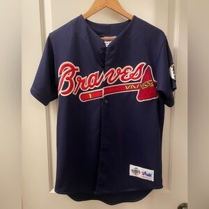 Atlanta Braves Navy Jersey - Size Small